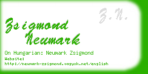 zsigmond neumark business card